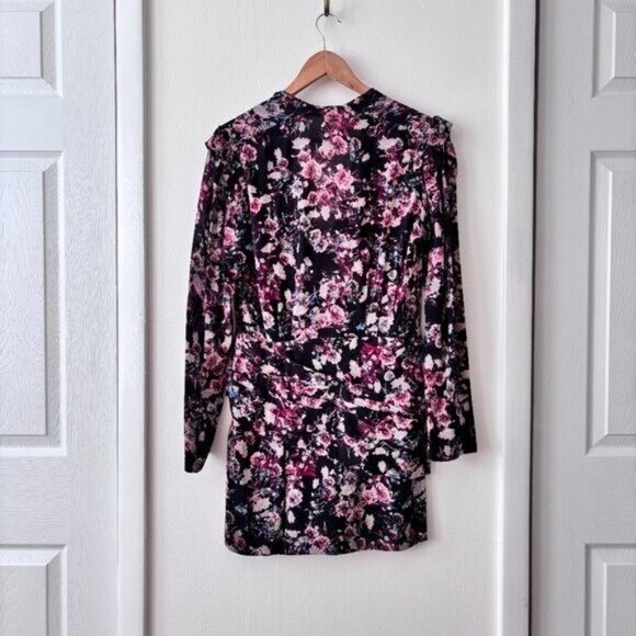 IRO Merca Pleated Floral-Print Silk-Georgette Mini Dress - Picture 10 of 11